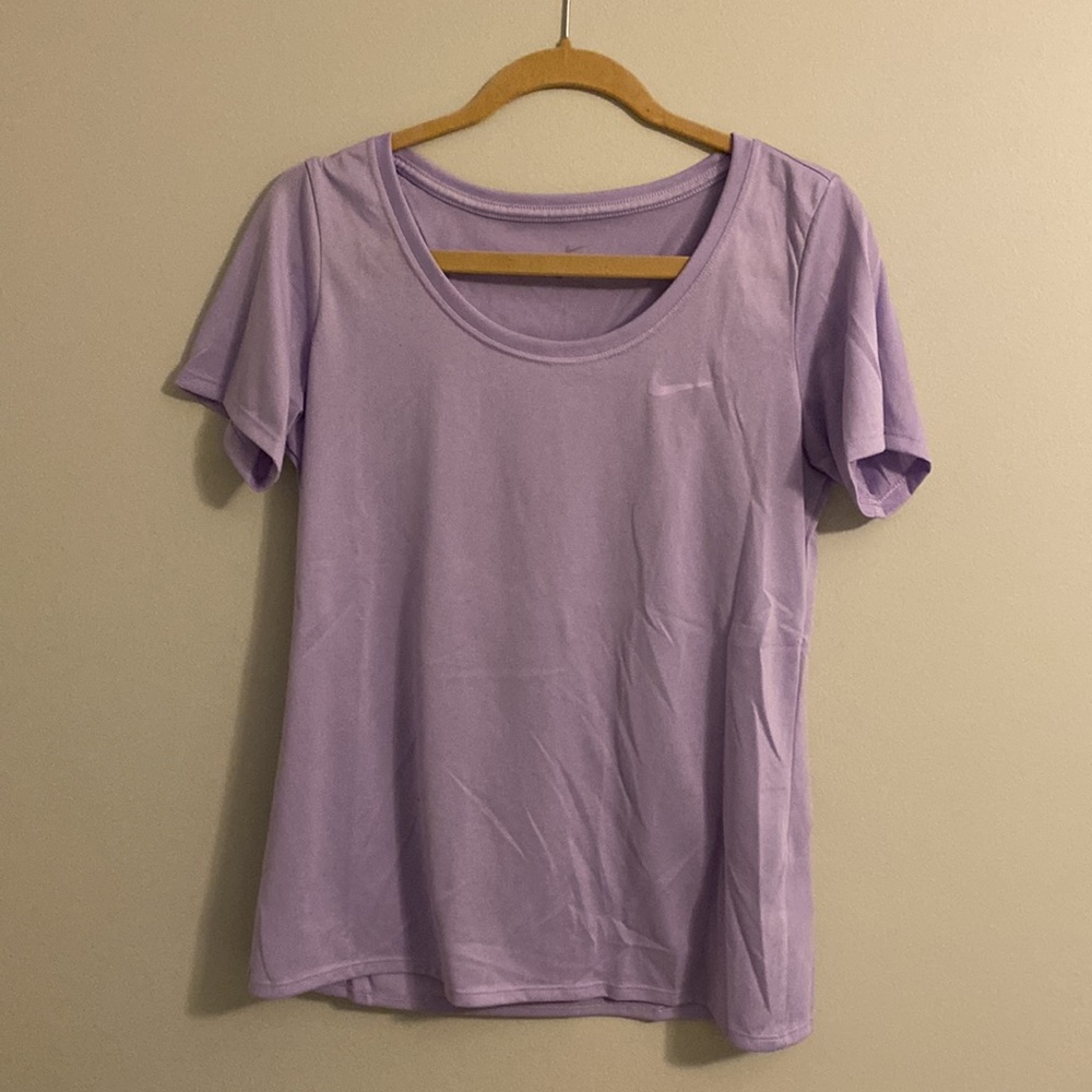 Purple Nike Dry Fit Short Sleeve Running Top